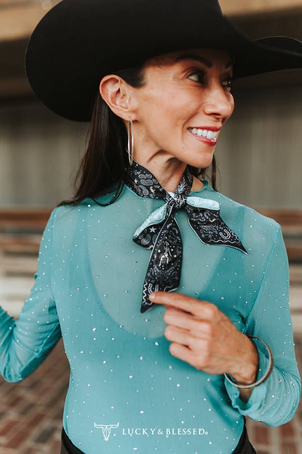 Black Pinup Stitch Twilly Scarf