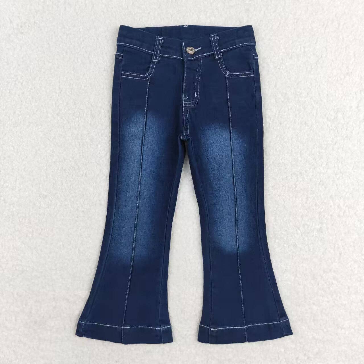 Girls Seam Flare Denim Pants