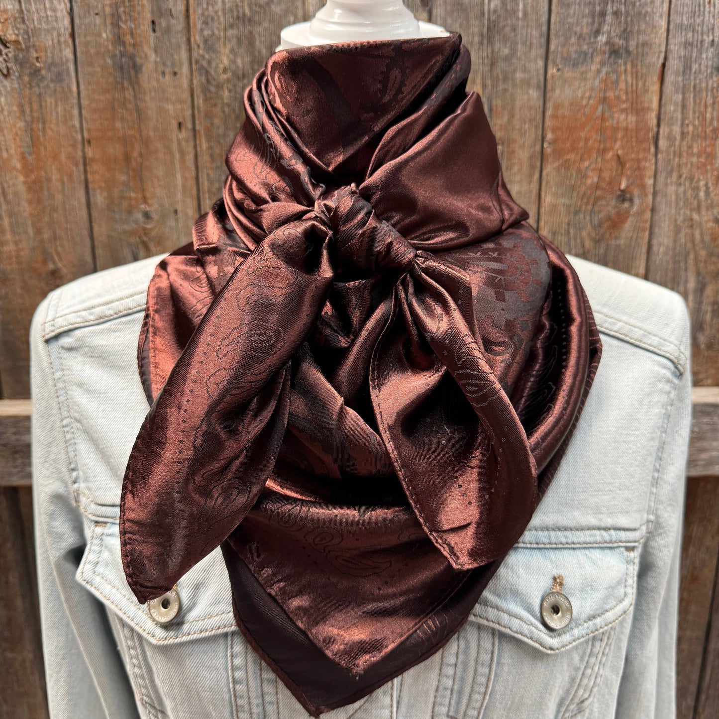 Brown Pais Jacquard Wild Rag