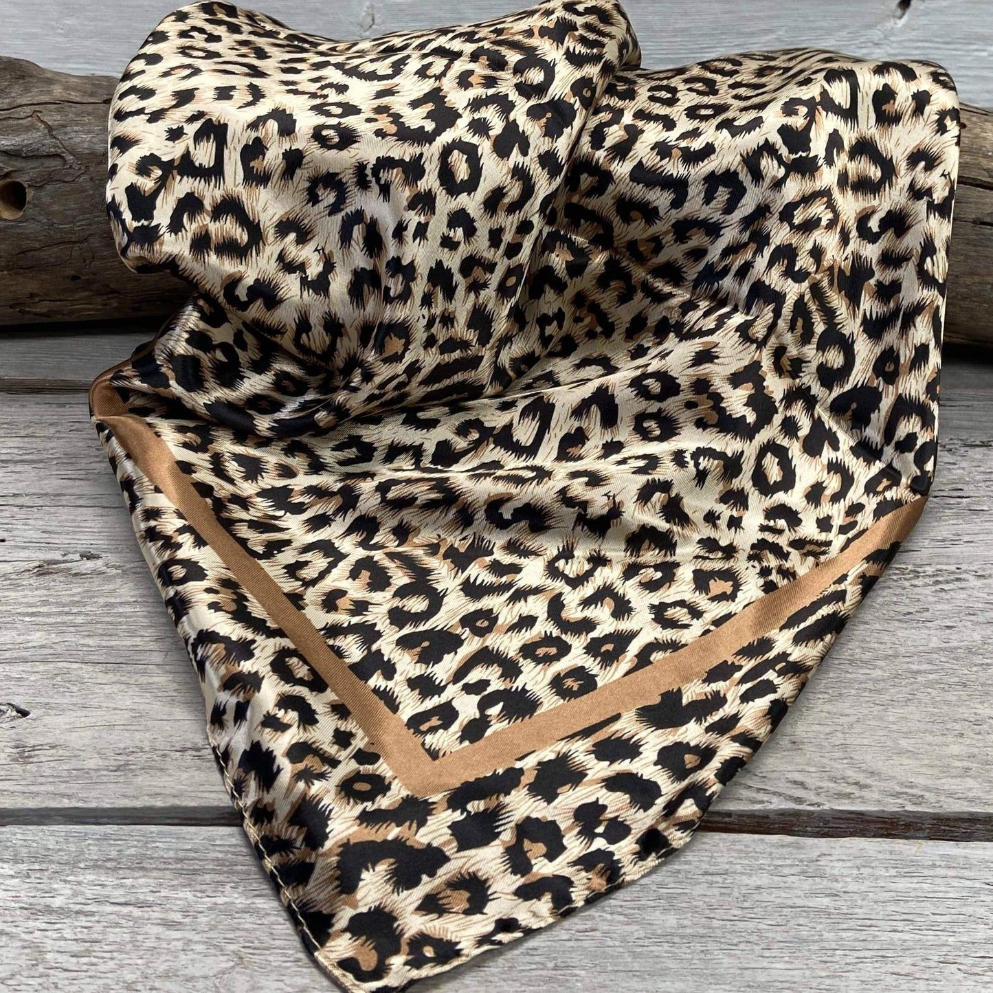 Tan Leopard Wild Rag