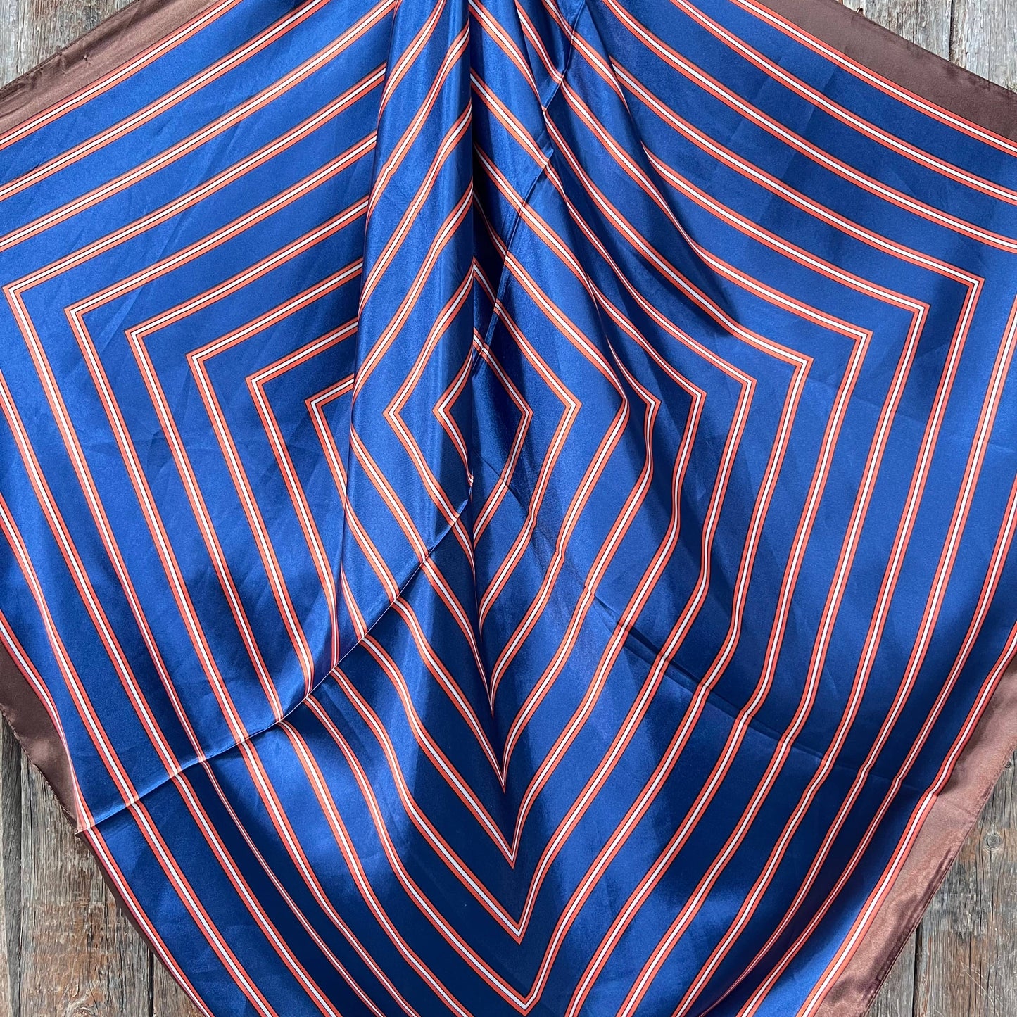 Orange/ Blue Stripes Wild Rag