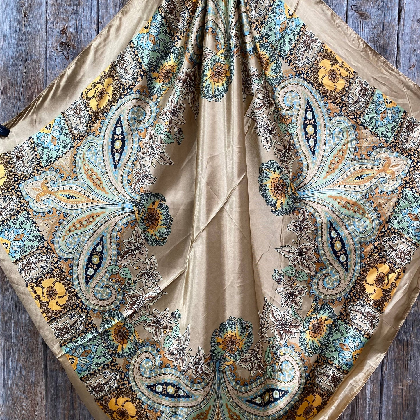 Neutral Tone Paisley Wild Rag