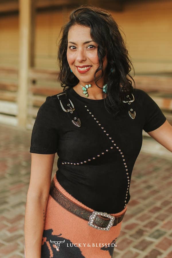 Buckle Bodysuit-Black